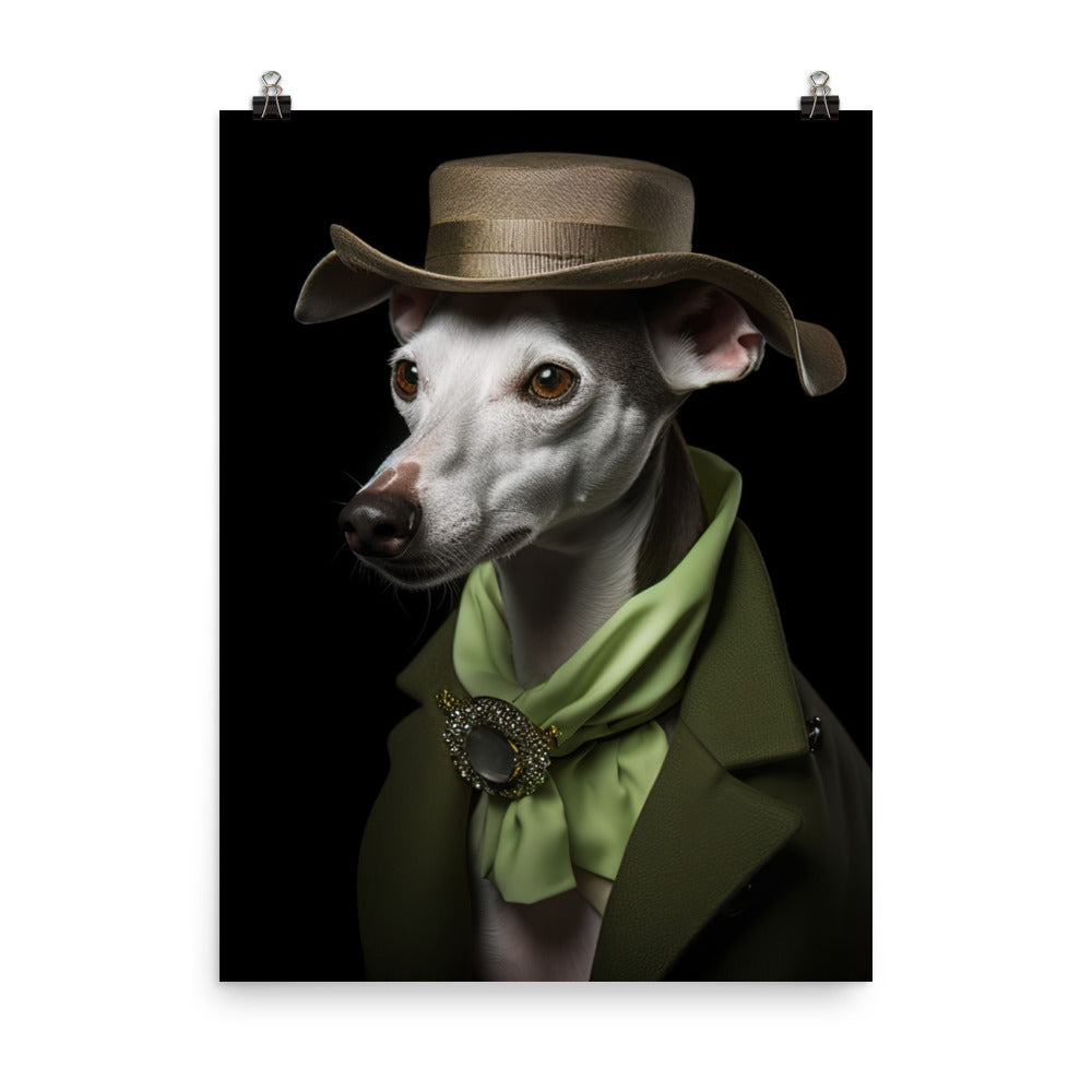 Whippet Fashionista Photo paper poster - PosterfyAI.com