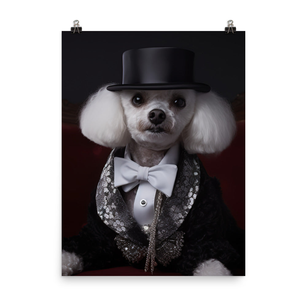 The Glamorous Poodle Photo paper poster - PosterfyAI.com