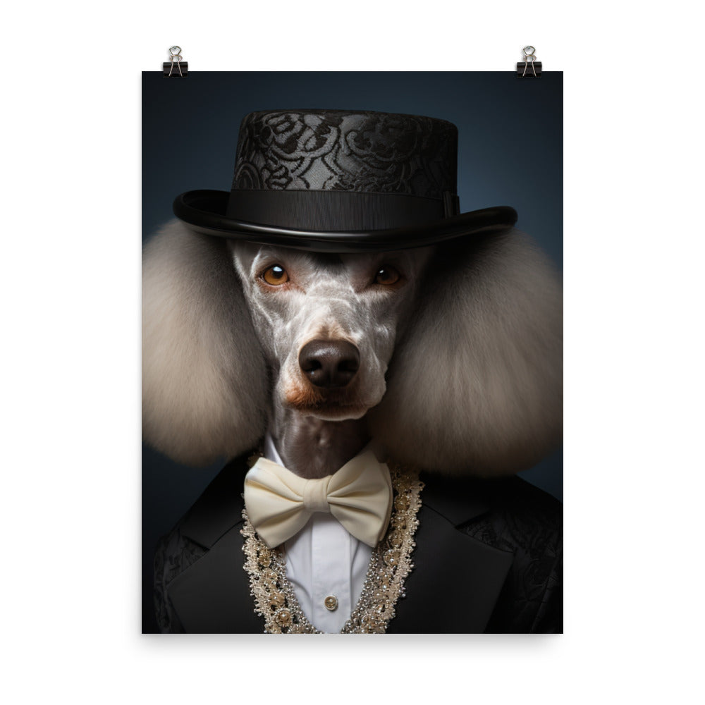 The Glamorous Poodle Photo paper poster - PosterfyAI.com