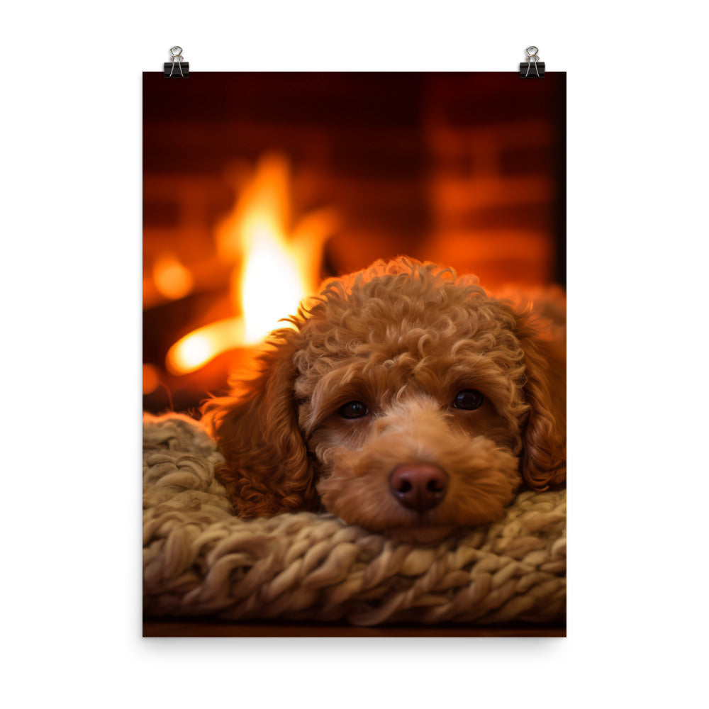 The Adorable Poodle Photo paper poster - PosterfyAI.com