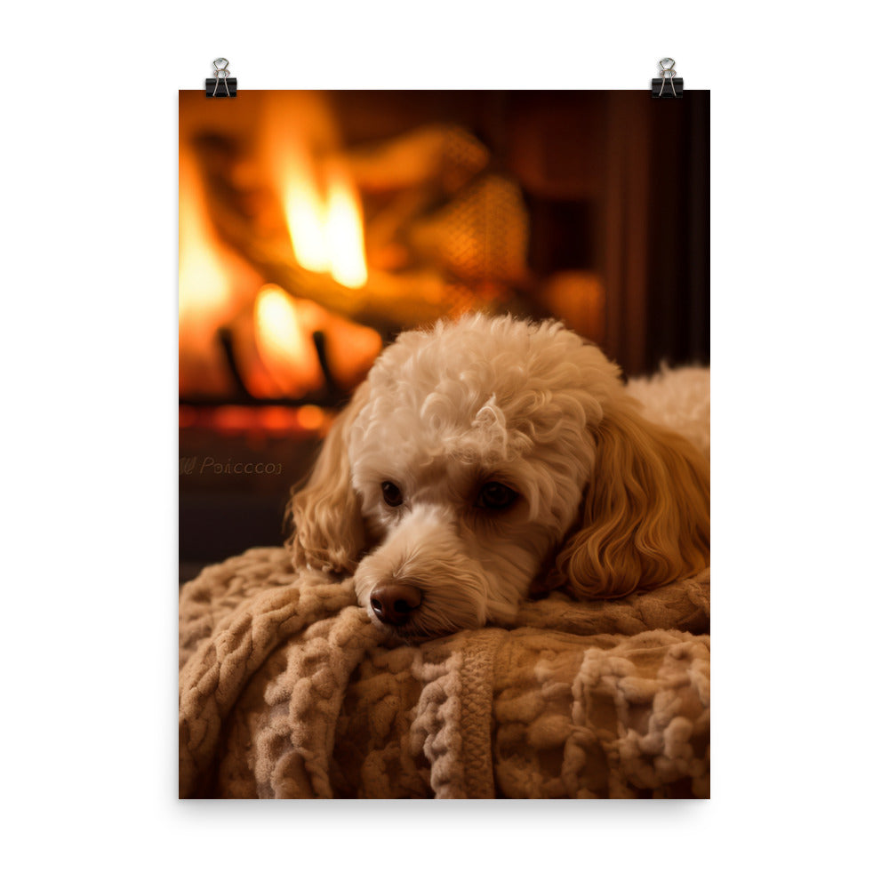 The Adorable Poodle Photo paper poster - PosterfyAI.com