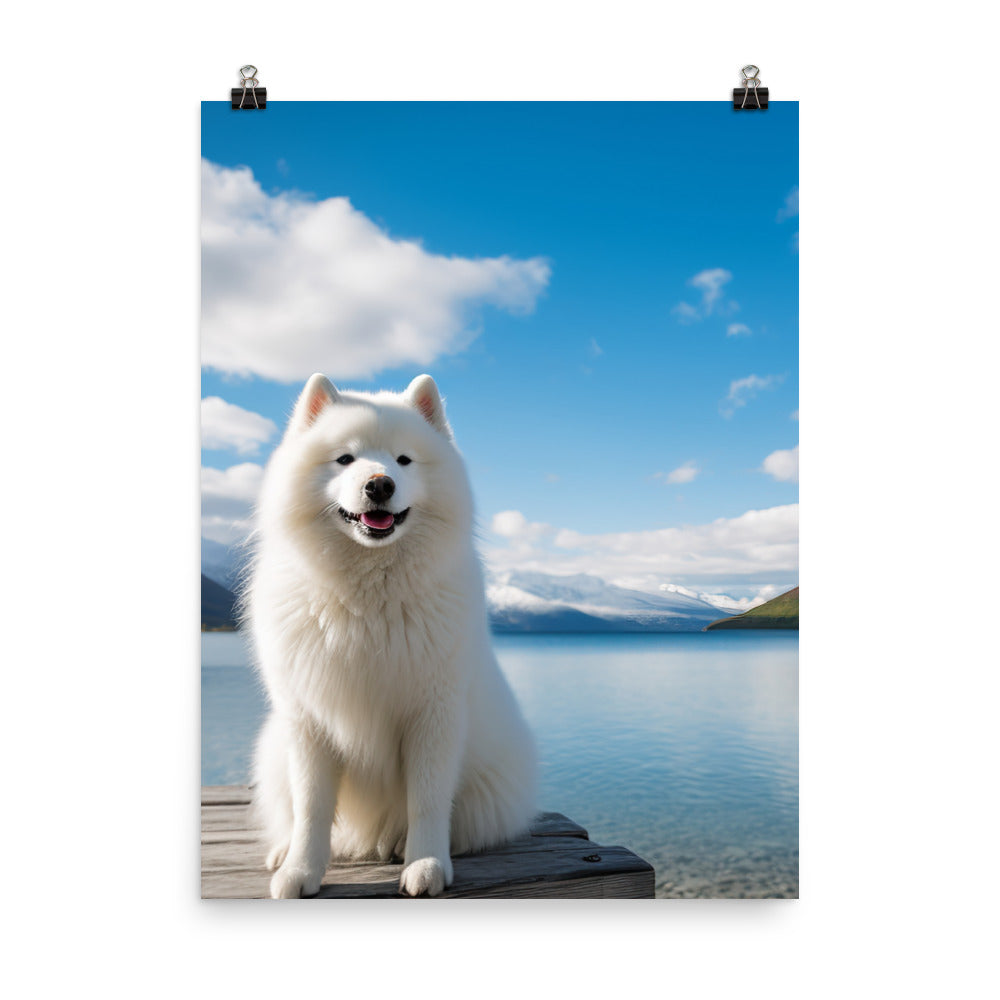 Samoyed Serenity Photo paper poster - PosterfyAI.com