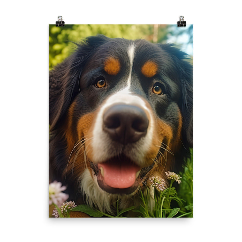 Regal Bernese Mountain Dog Photo paper poster - PosterfyAI.com