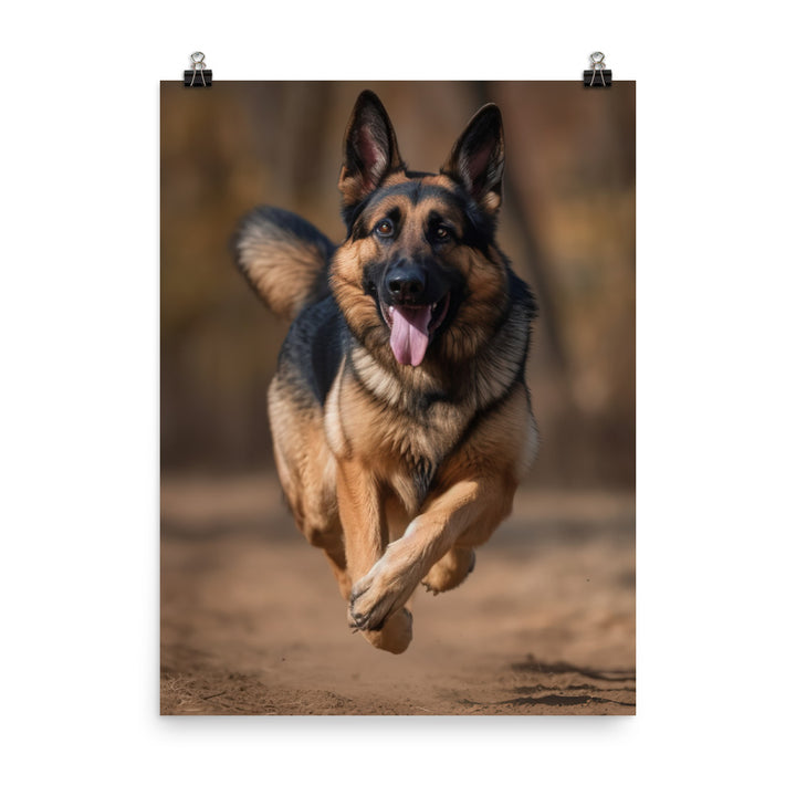 German Shepherd Photo paper poster - PosterfyAI.com