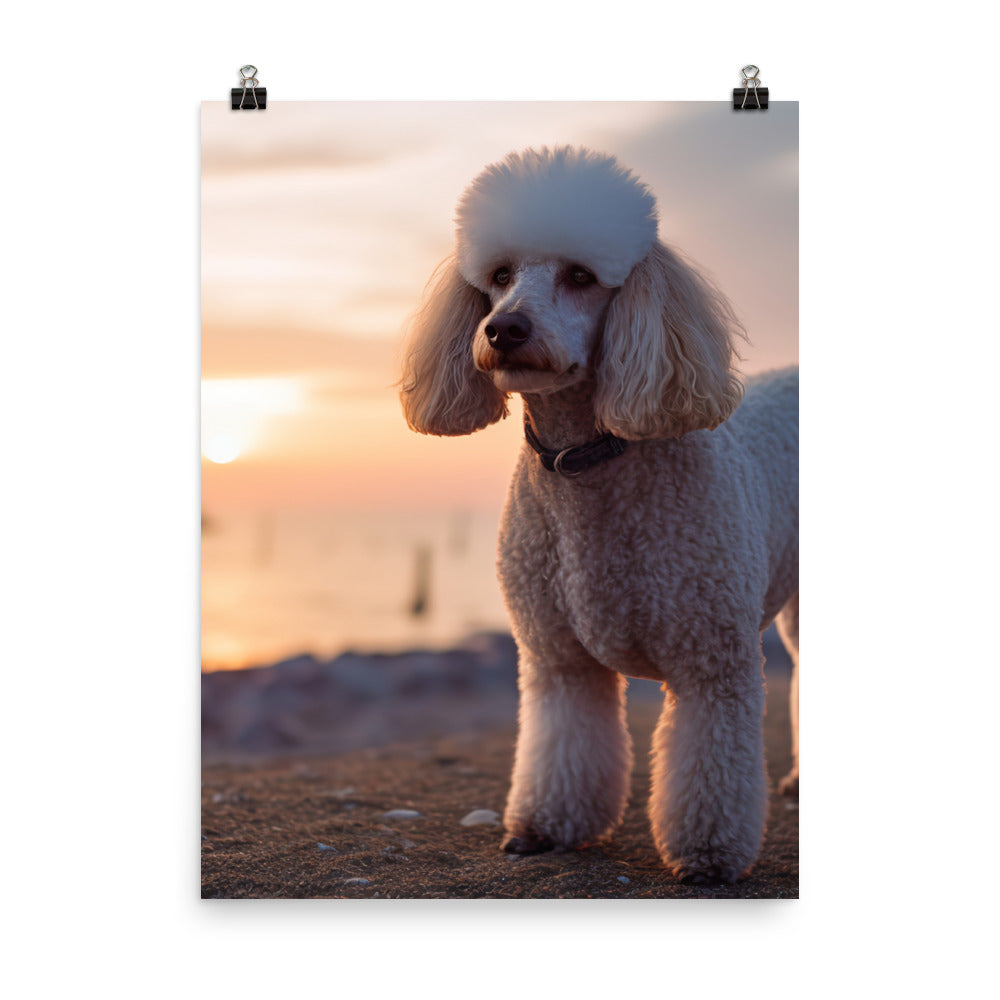 Poodle by the Seaside Photo paper poster - PosterfyAI.com