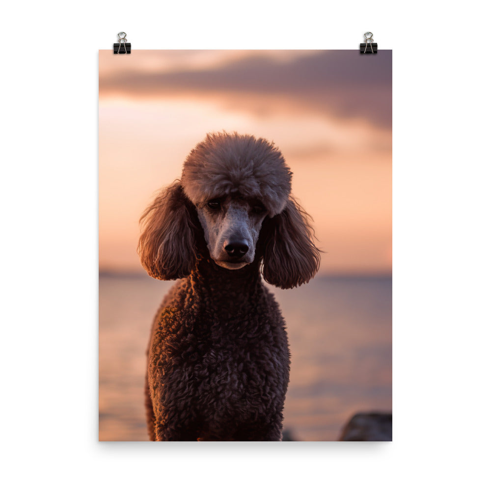 Poodle by the Seaside Photo paper poster - PosterfyAI.com