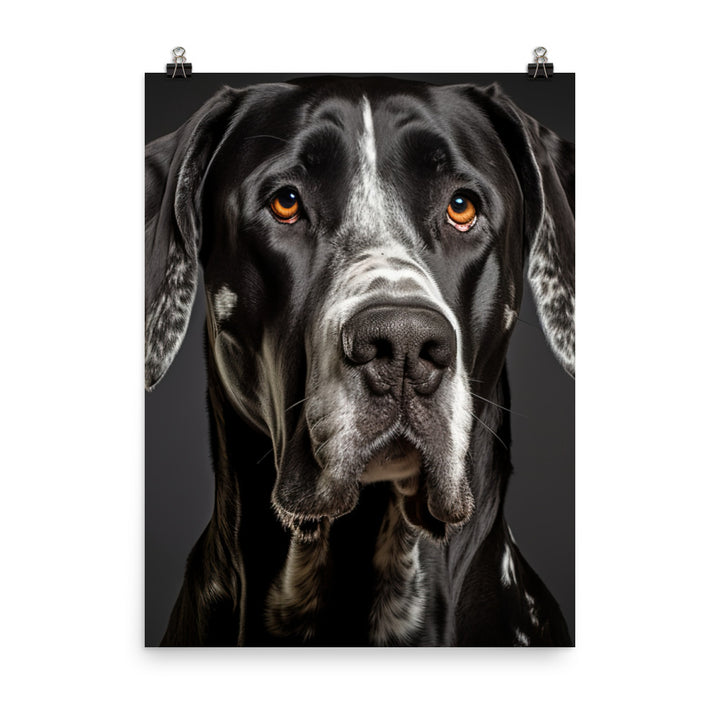 Noble Great Dane Portrait Photo paper poster - PosterfyAI.com