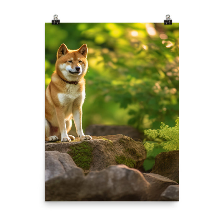 Magnificent Shiba Inu Photo paper poster - PosterfyAI.com