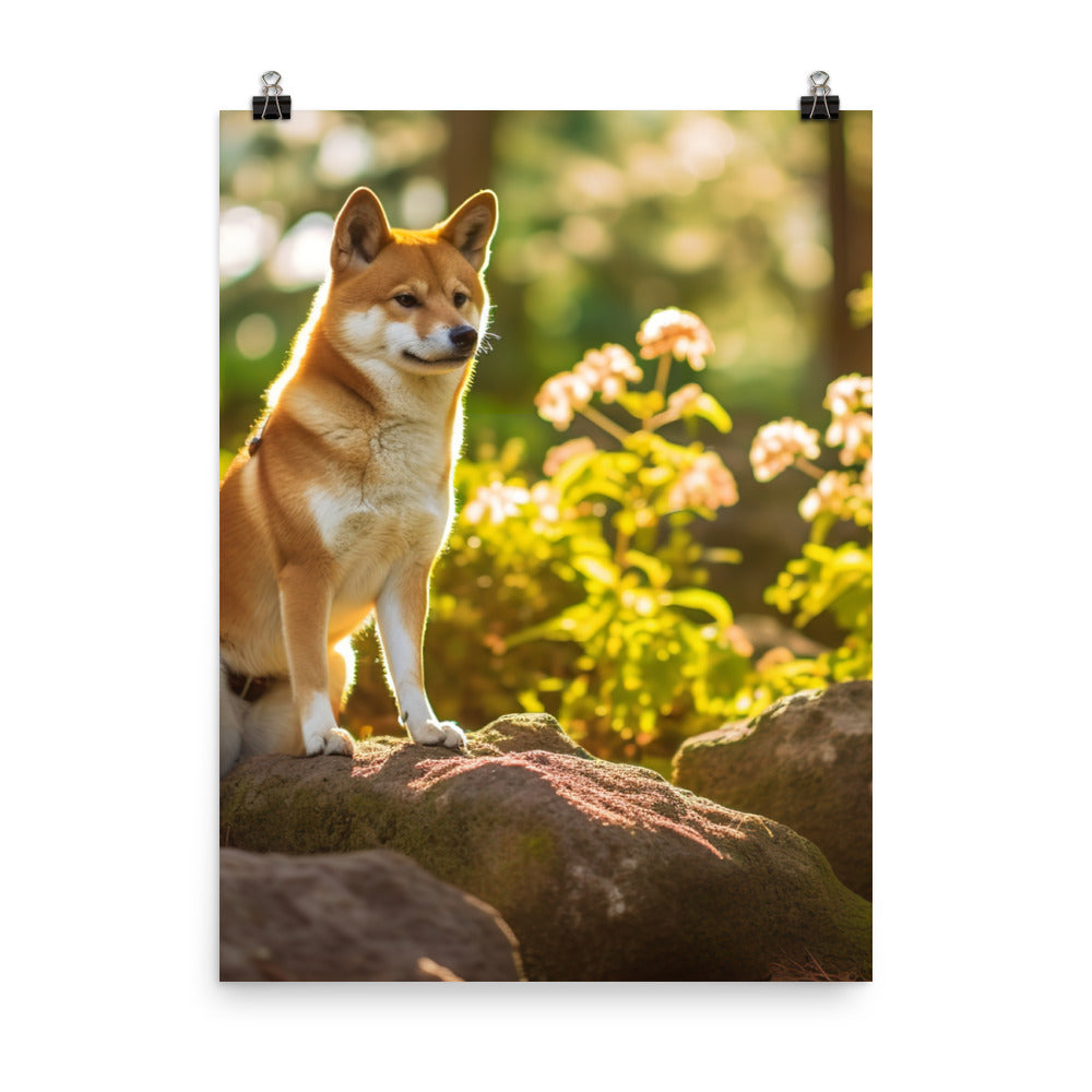 Magnificent Shiba Inu Photo paper poster - PosterfyAI.com