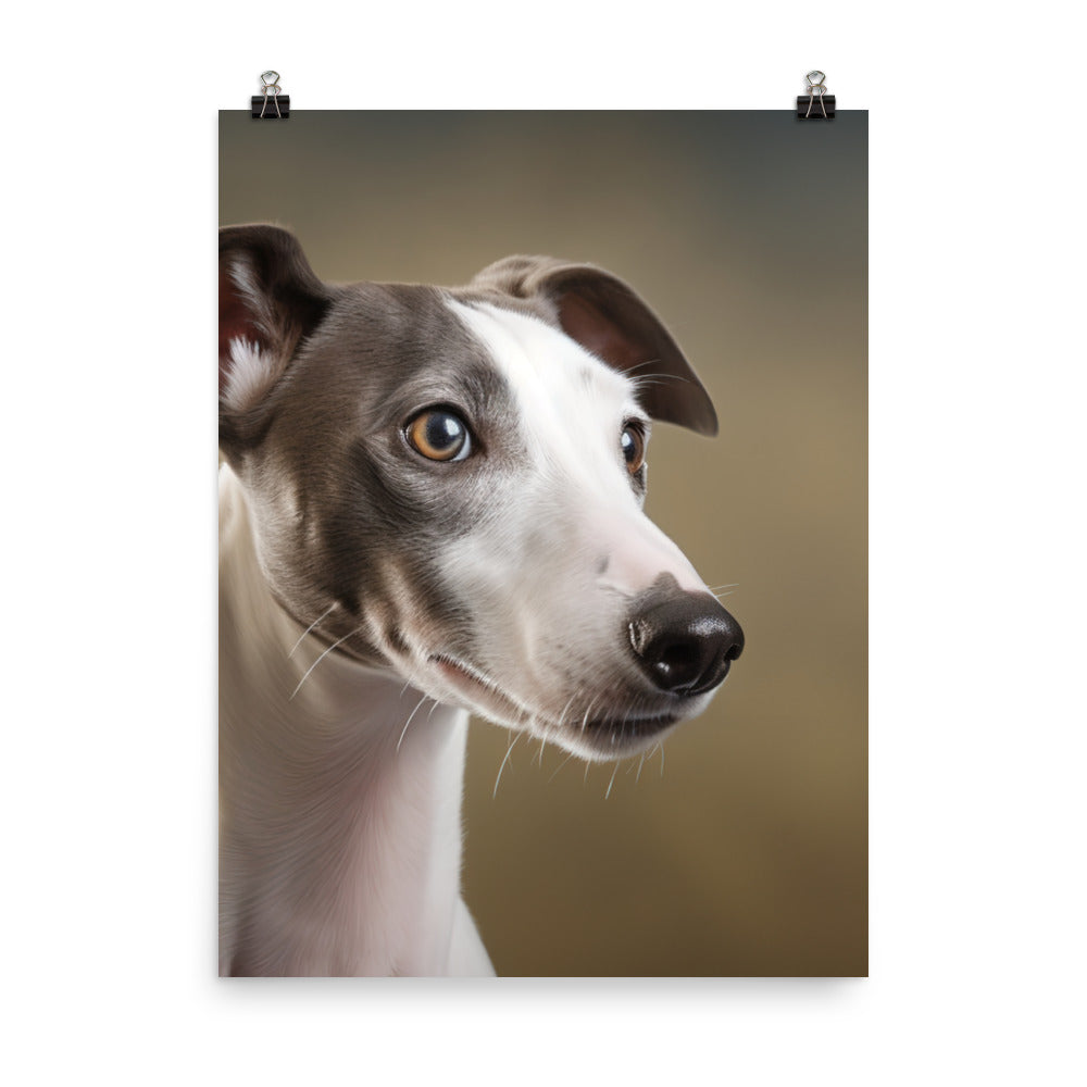 Graceful Whippet Photo paper poster - PosterfyAI.com