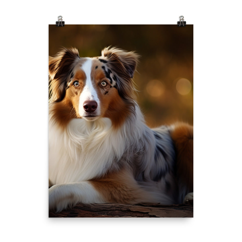 Australian Shepherd Photo paper poster - PosterfyAI.com