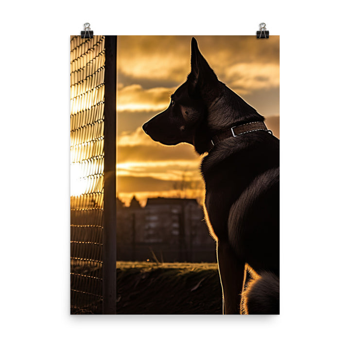 German Shepherd Watchdog Photo paper poster - PosterfyAI.com