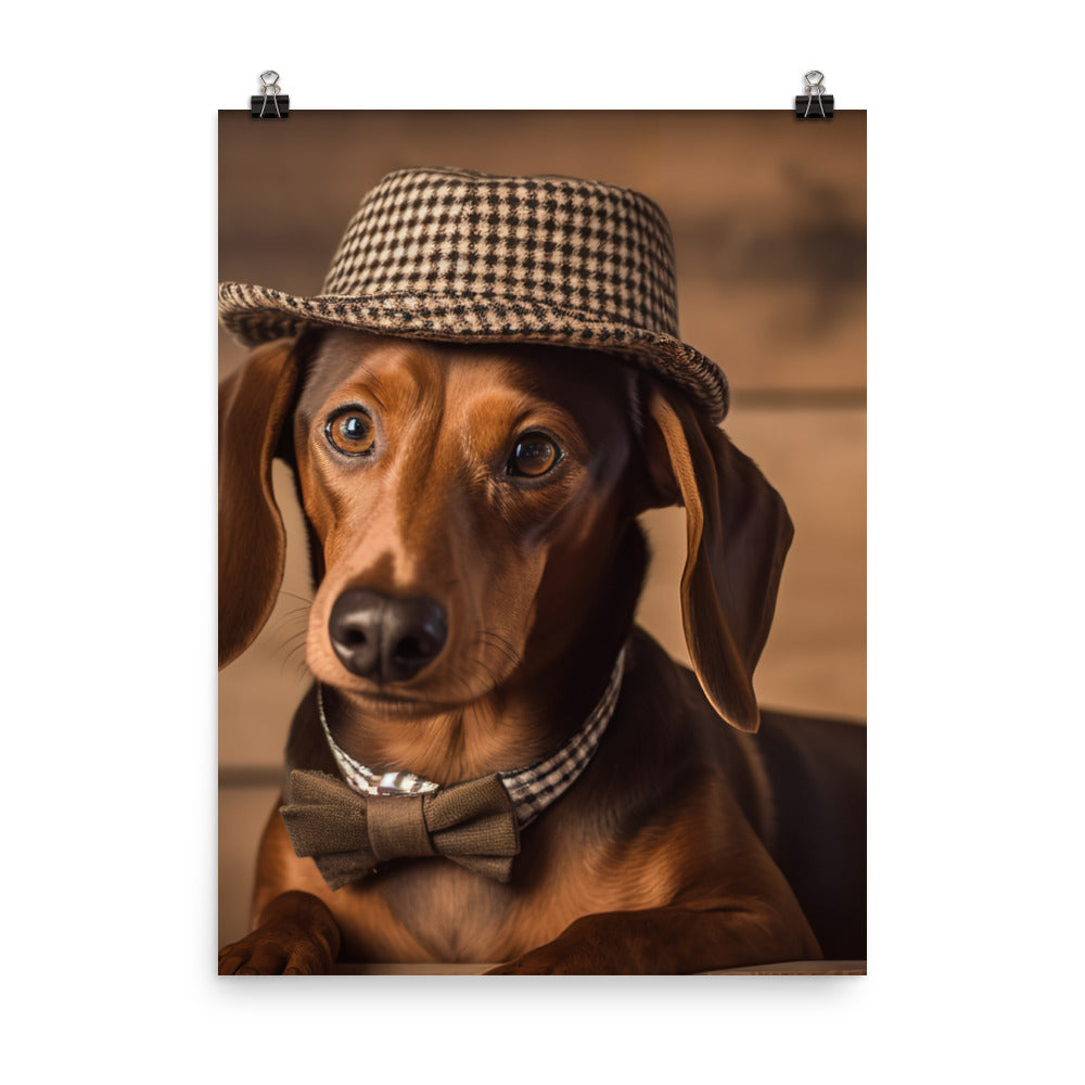 Dachshund Fashion Shoot Photo paper poster - PosterfyAI.com