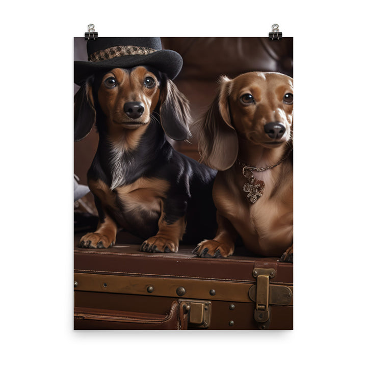 Dachshund Fashion Shoot Photo paper poster - PosterfyAI.com