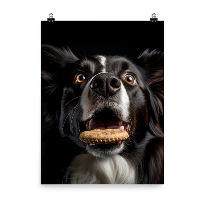 Clever Border Collie Photo paper poster - PosterfyAI.com