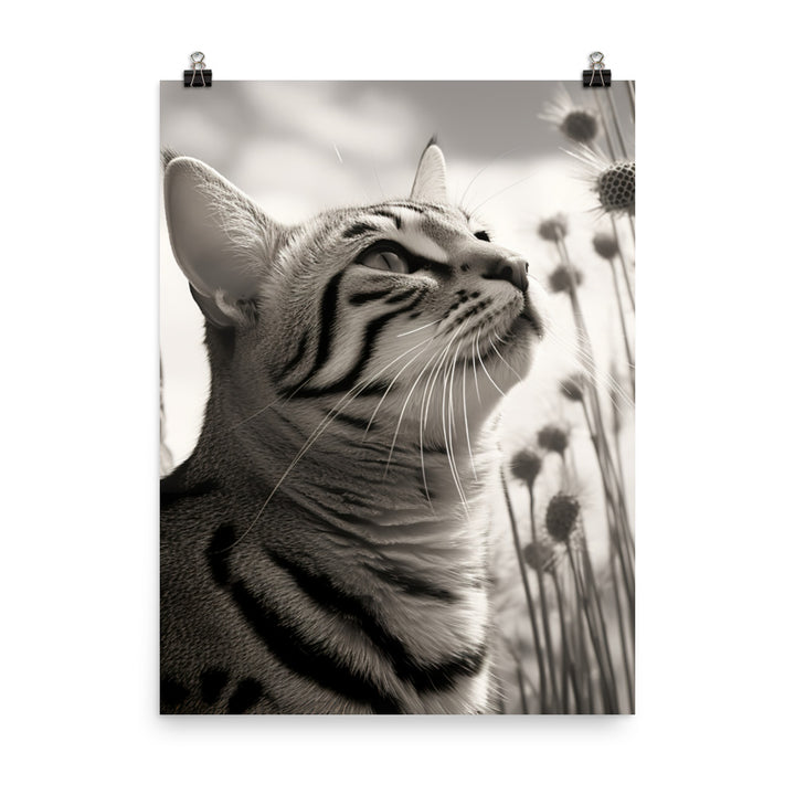 Egyptian Mau Cat Photo paper poster - PosterfyAI.com