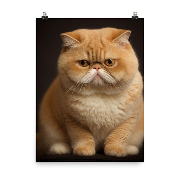 Elegance of Exotic Shorthair Cat Photo paper poster - PosterfyAI.com