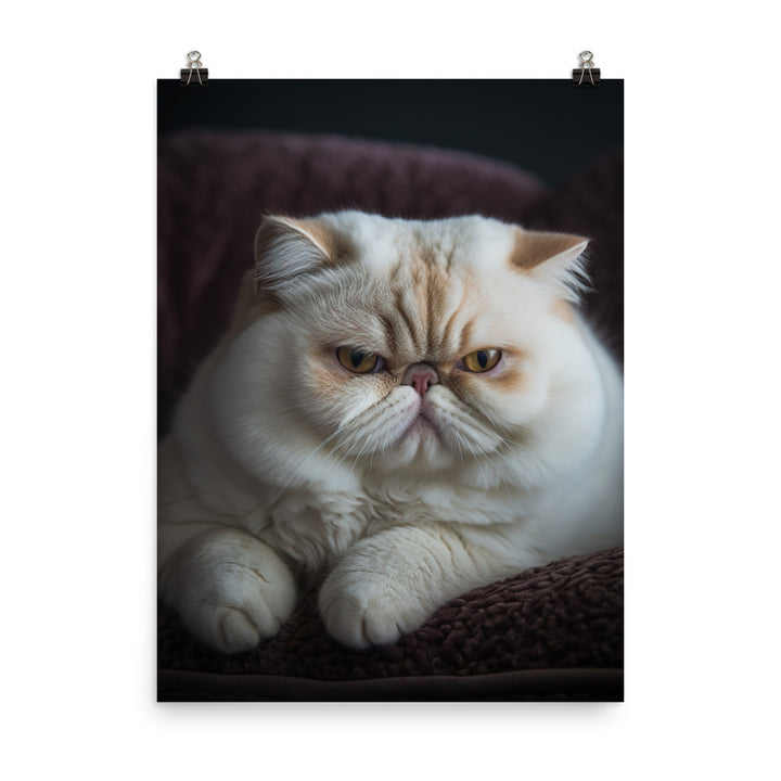 Elegance of Exotic Shorthair Cat Photo paper poster - PosterfyAI.com