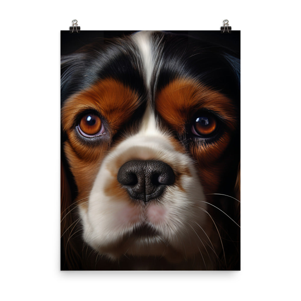 Cavalier King Charles Spaniel Photo paper poster - PosterfyAI.com