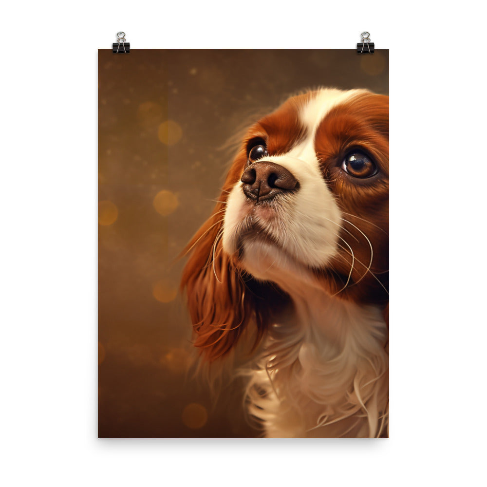 Cavalier King Charles Spaniel Photo paper poster - PosterfyAI.com