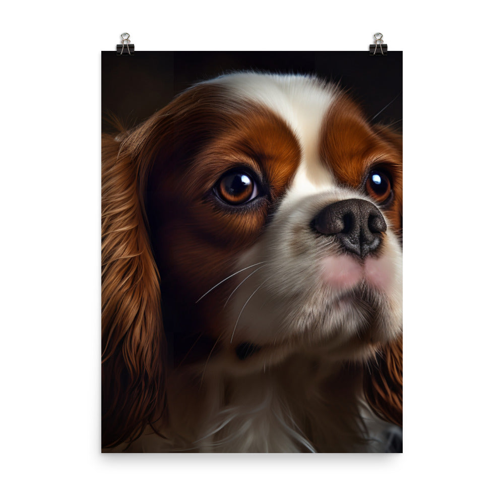 Cavalier King Charles Spaniel Photo paper poster - PosterfyAI.com