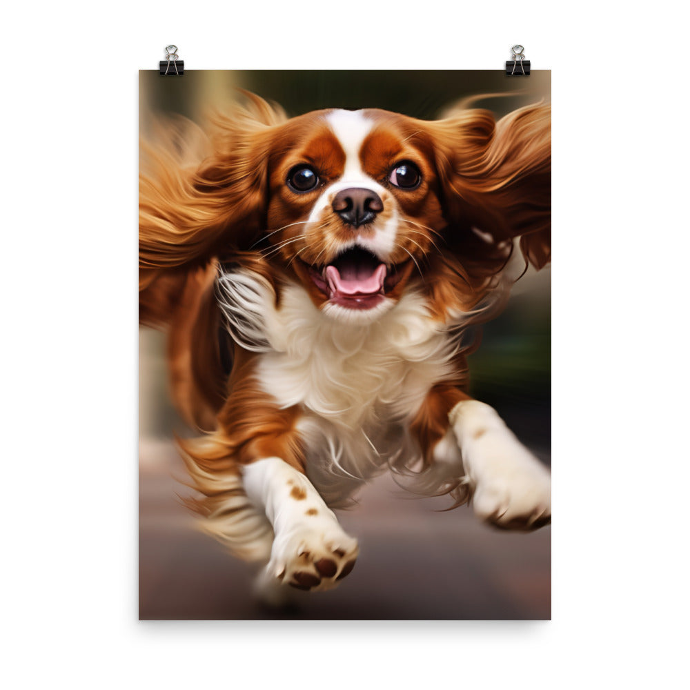 Cavalier King Charles Spaniel Photo paper poster - PosterfyAI.com