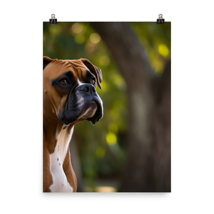 Boxer in the Park Photo paper poster - PosterfyAI.com