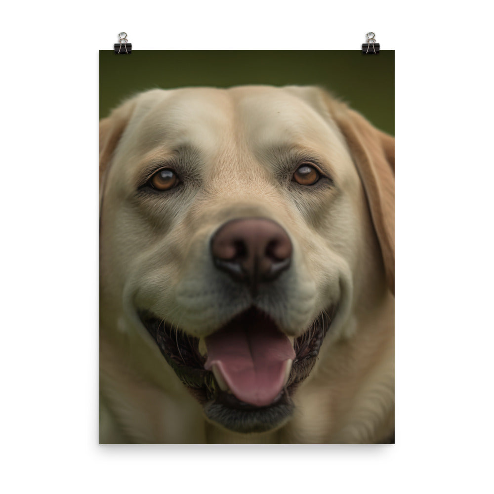 A portrait of a happy Labrador Retriever Photo paper poster - PosterfyAI.com