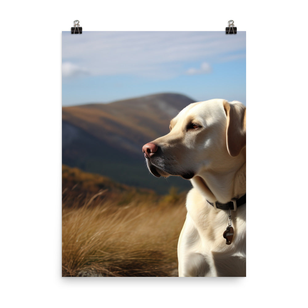 A Labrador Retriever enjoying the great outdoors Photo paper poster - PosterfyAI.com