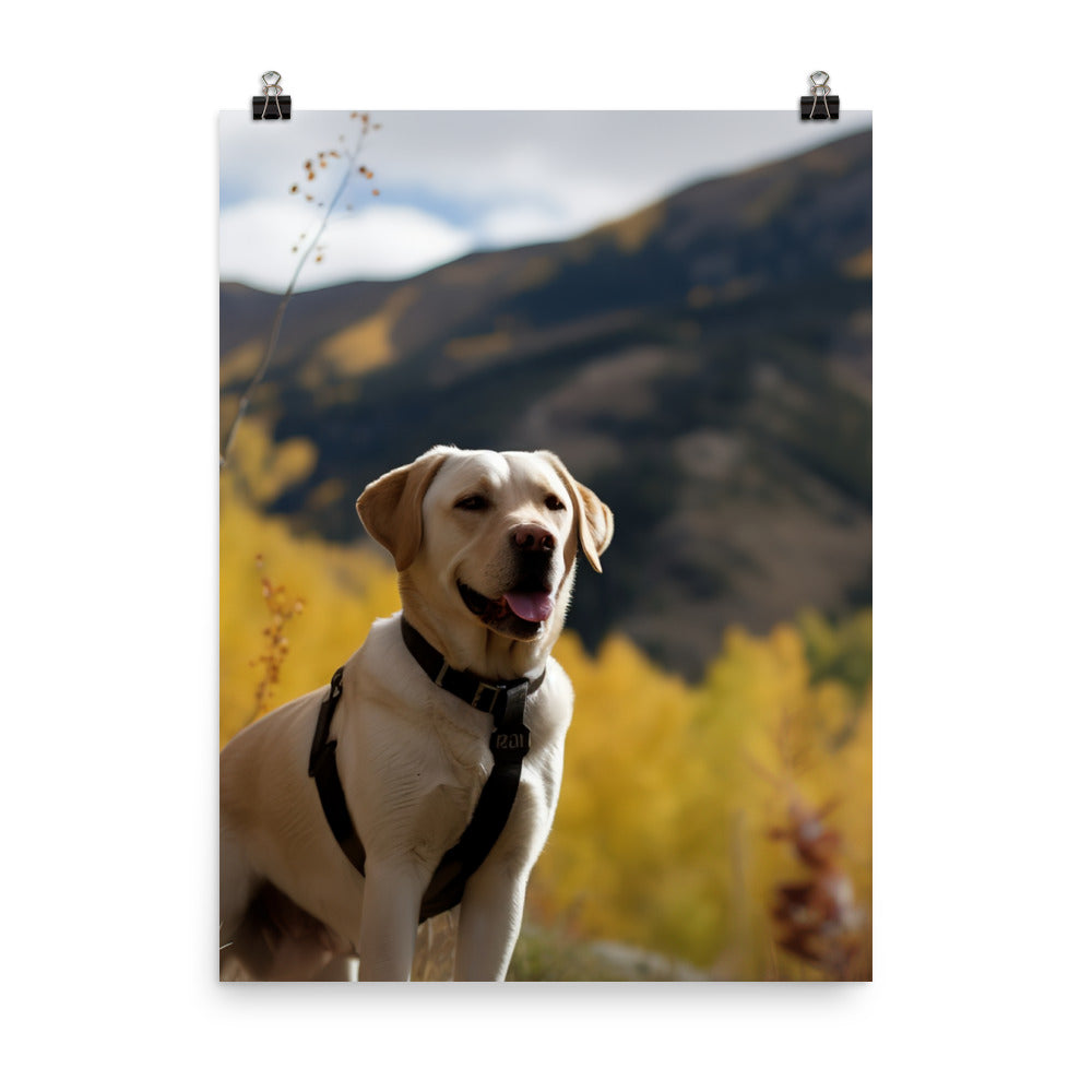 A Labrador Retriever enjoying the great outdoors Photo paper poster - PosterfyAI.com