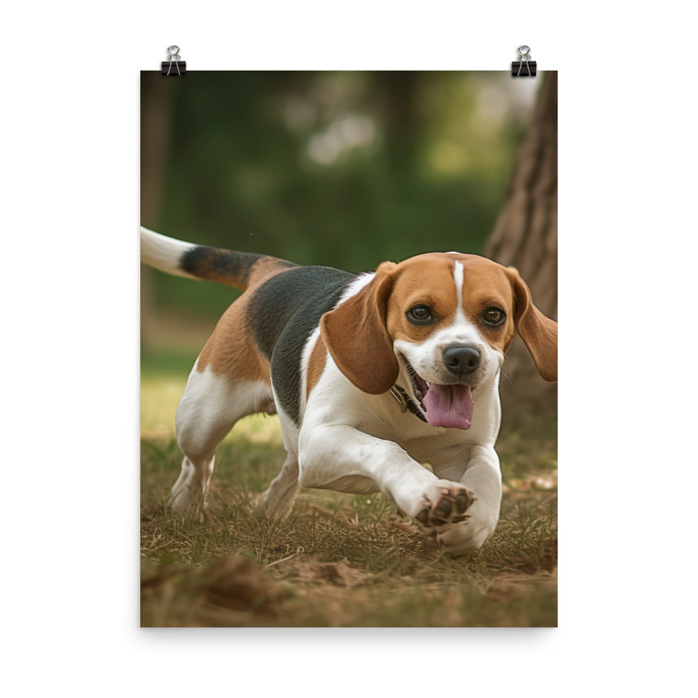 A day in the park with my Beagle Photo paper poster - PosterfyAI.com