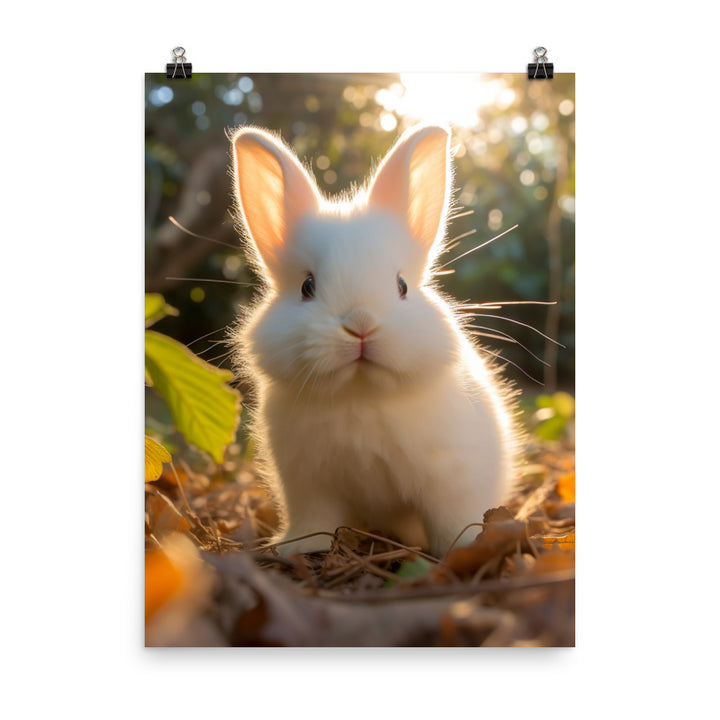 Florida White Bunny Photo paper poster - PosterfyAI.com