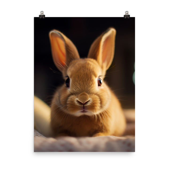 Mini Rex Bunny Photo paper poster - PosterfyAI.com