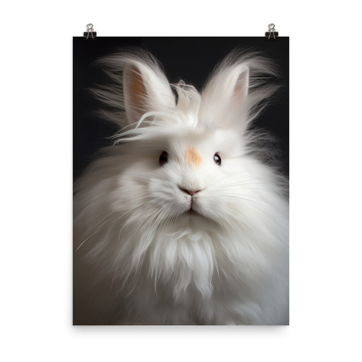 French Angora Bunny Photo paper poster - PosterfyAI.com