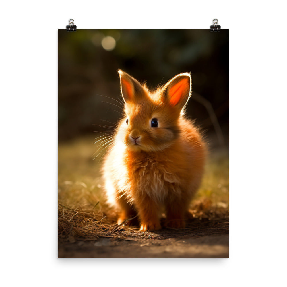 Adorable Thrianta Bunny Photo paper poster - PosterfyAI.com