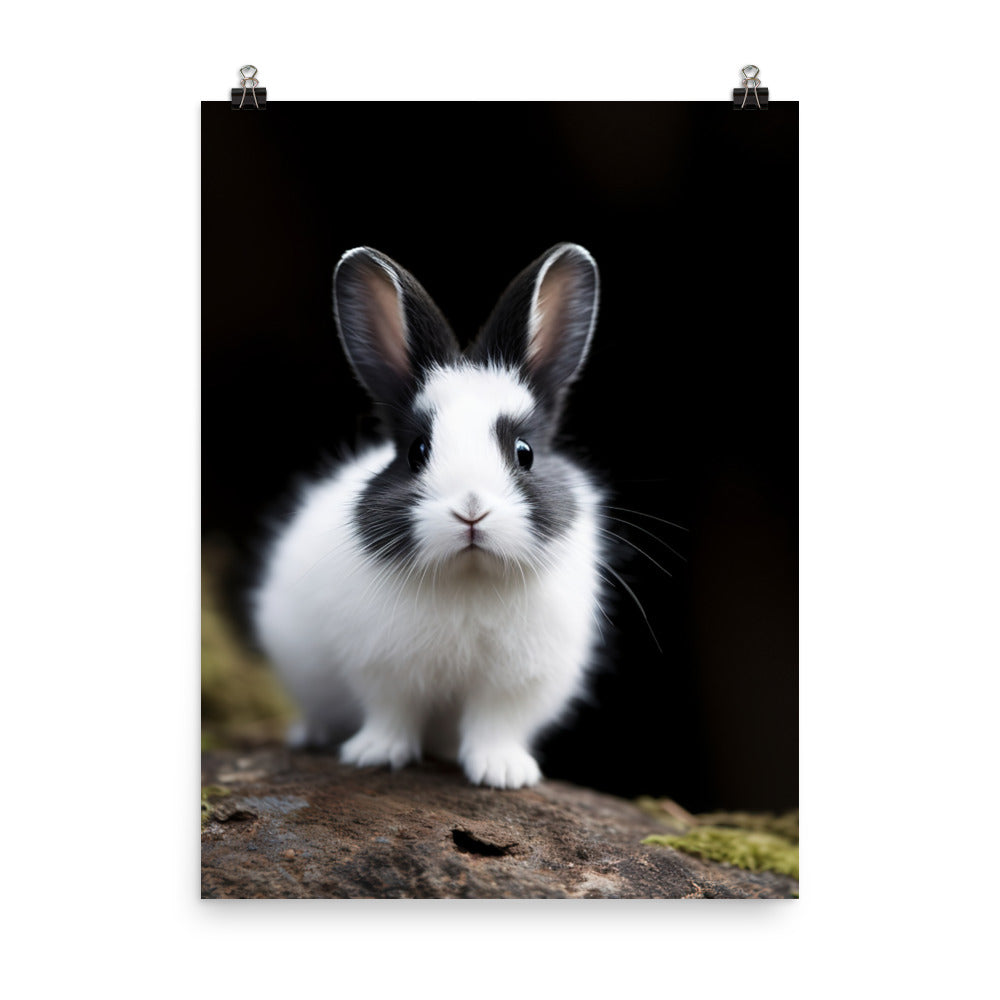 Dwarf Hotot Bunny Photo paper poster - PosterfyAI.com