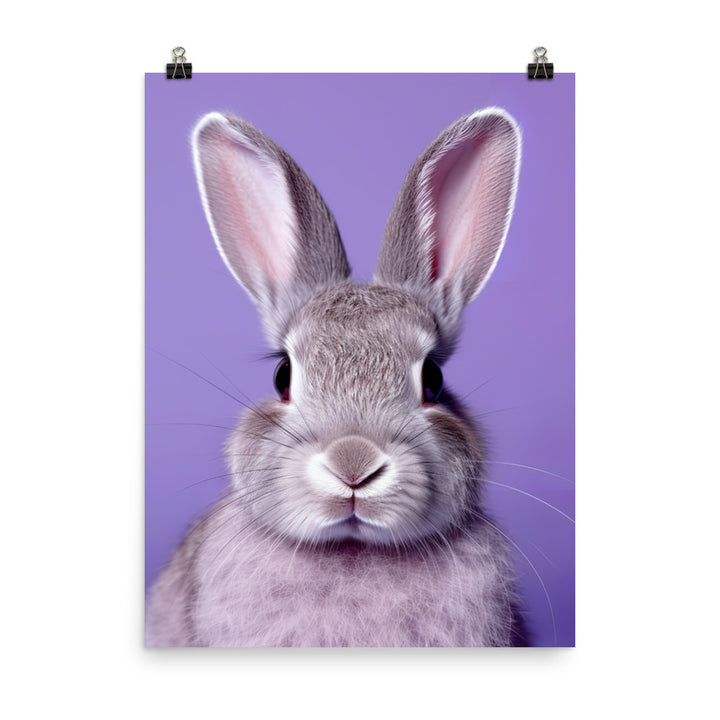 Lilac Bunny Photo paper poster - PosterfyAI.com