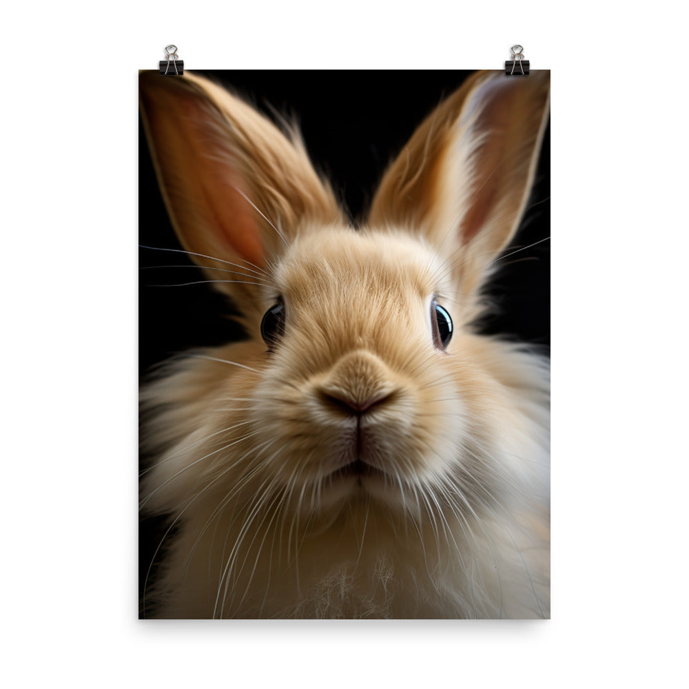 Charming Lionhead Bunny Photo paper poster - PosterfyAI.com