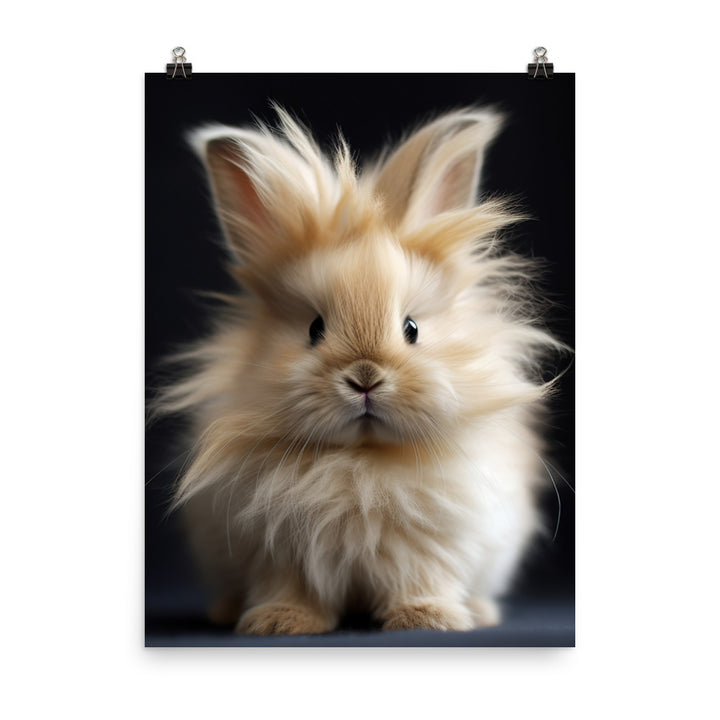 Adorable Lionhead Bunny Photo paper poster - PosterfyAI.com