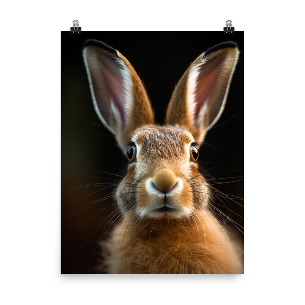 Adorable Belgian Hare Photo paper poster - PosterfyAI.com