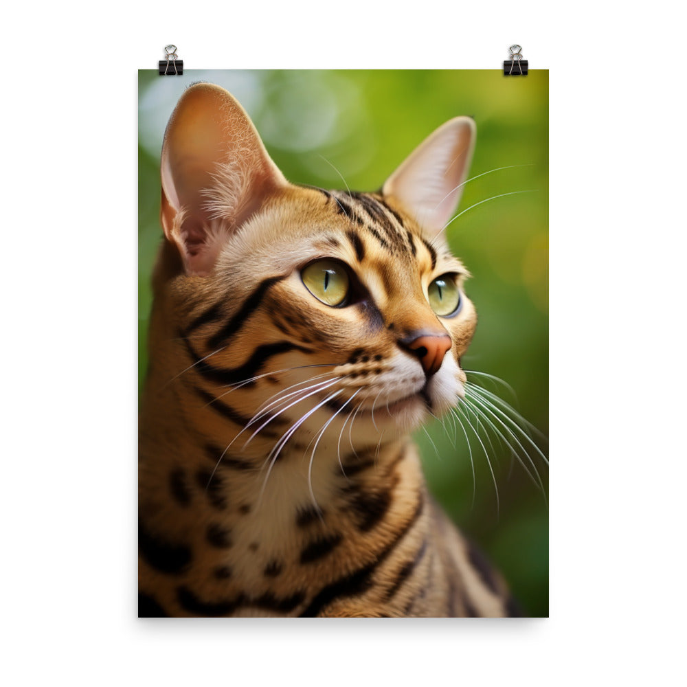 Wild Beauty of Ocicat Cat Photo paper poster - PosterfyAI.com