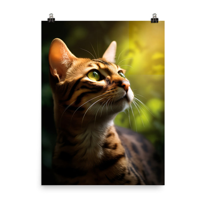 Wild Beauty of Ocicat Cat Photo paper poster - PosterfyAI.com