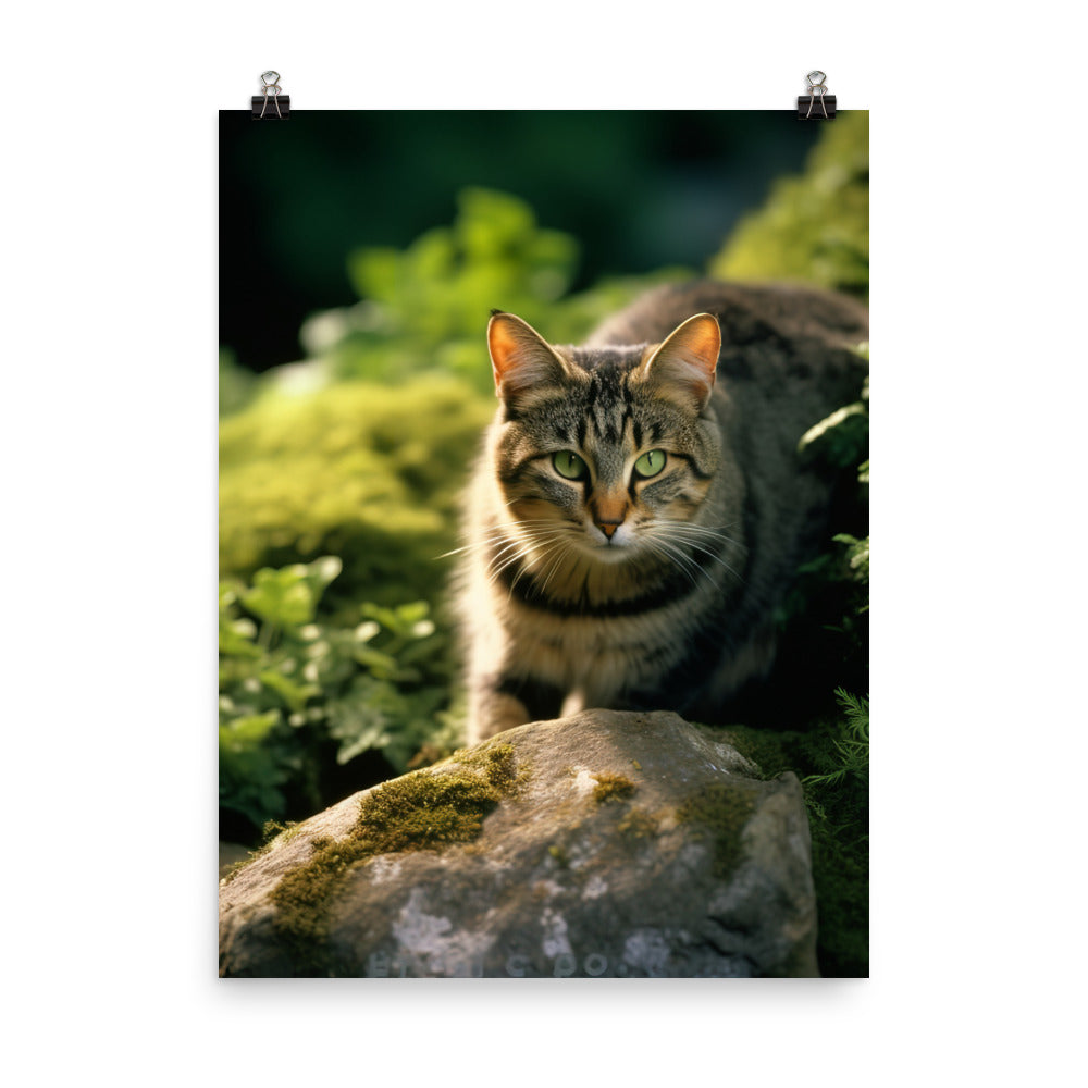 Natural Beauty of Manx Cat Photo paper poster - PosterfyAI.com