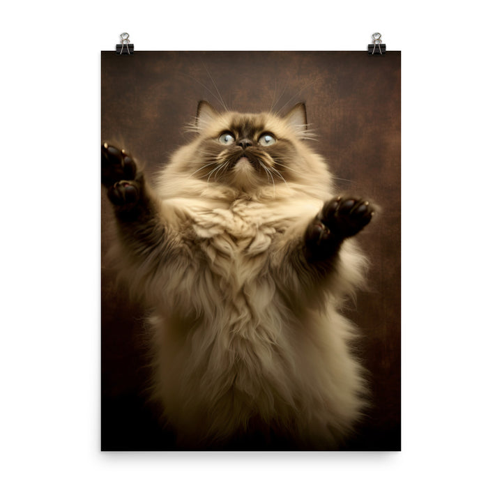 Playful Nature of Himalayan Cat Photo paper poster - PosterfyAI.com