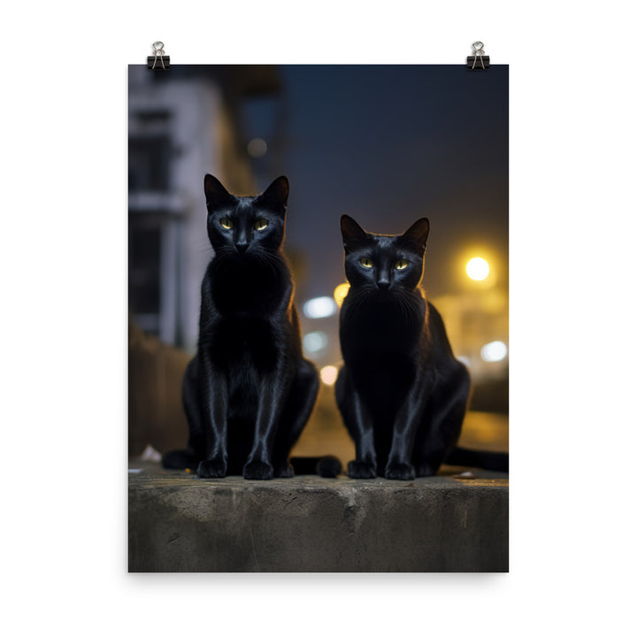 Elegance of Bombay Cat Photo paper poster - PosterfyAI.com