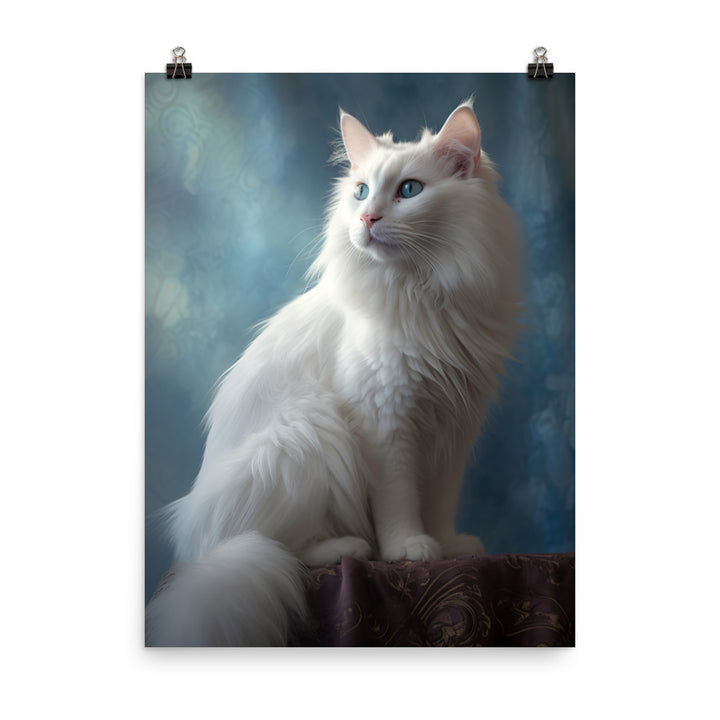 Turkish Angora Cat Photo paper poster - PosterfyAI.com