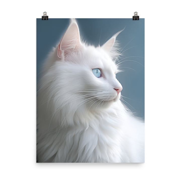 Turkish Angora Cat Photo paper poster - PosterfyAI.com