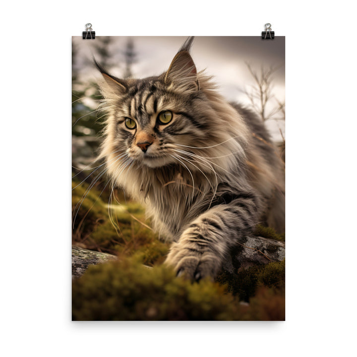 Norwegian Forest Cat Photo paper poster - PosterfyAI.com