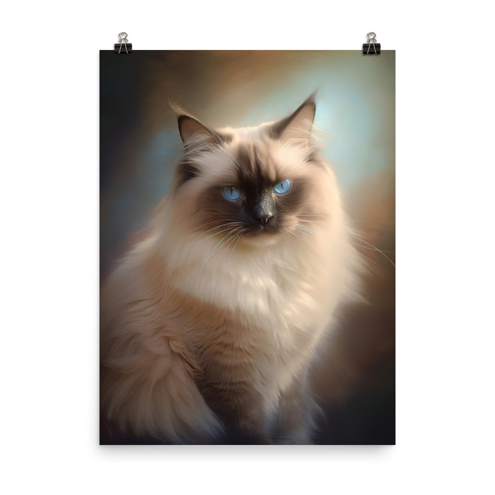 Birman Cat Photo paper poster - PosterfyAI.com