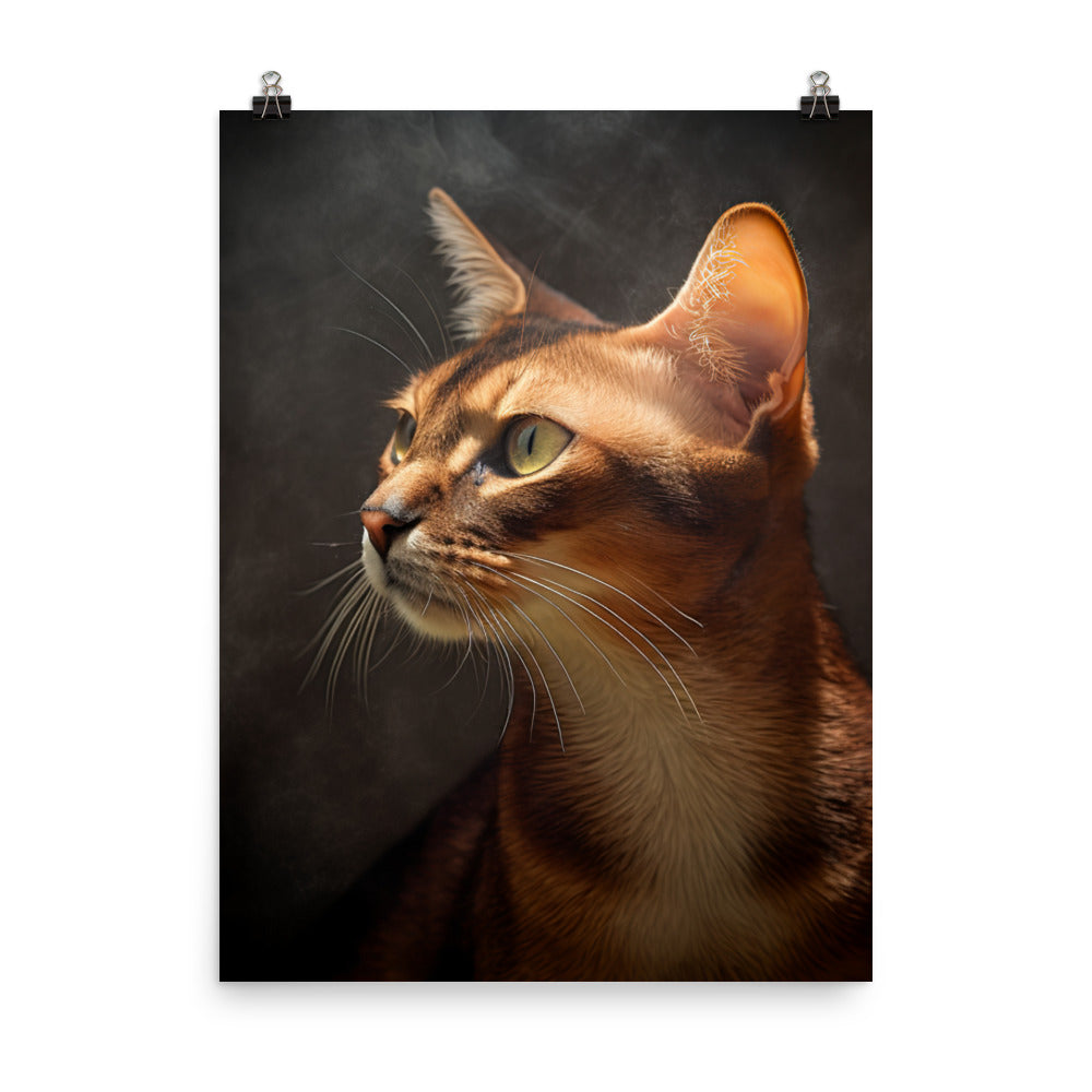 Abyssinian Cat Photo paper poster - PosterfyAI.com